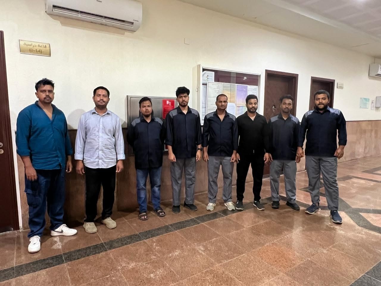 Facility cleaning team
